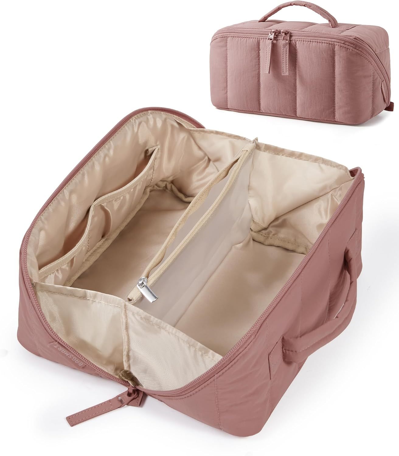 Travel Makeup Bag for Women, Portable Water-resistant Cosmetic Case