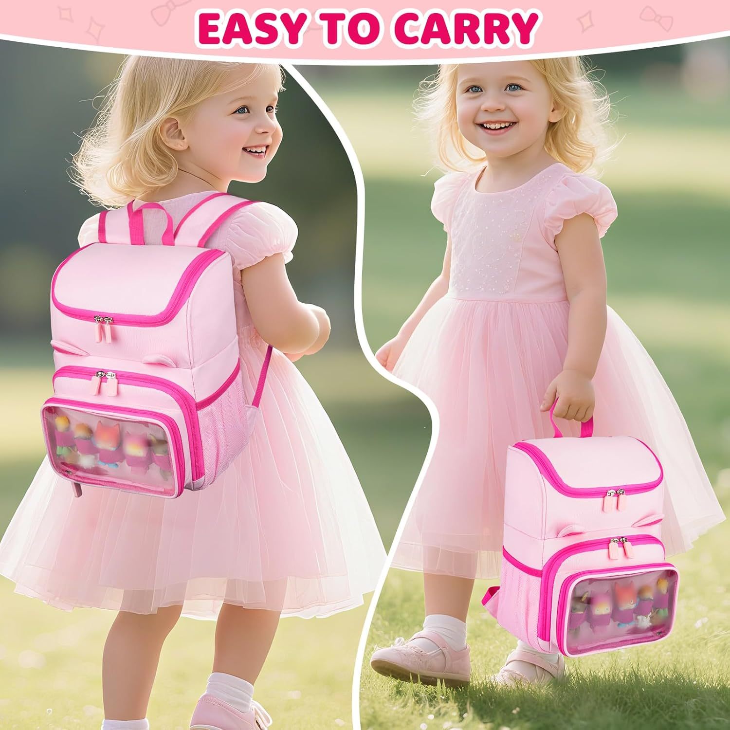 Travel Storage Backpack Bag fits for Tonies Figures Characters,Toniebox Headphones & Accessories