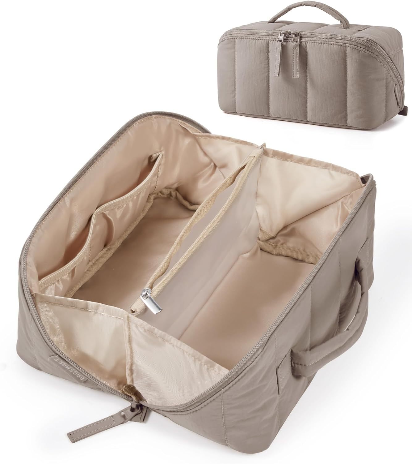 Travel Makeup Bag for Women, Portable Water-resistant Cosmetic Case