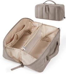 Travel Makeup Bag for Women, Portable Water-resistant Cosmetic Case