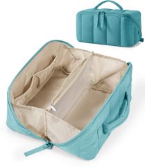Travel Makeup Bag for Women, Portable Water-resistant Cosmetic Case