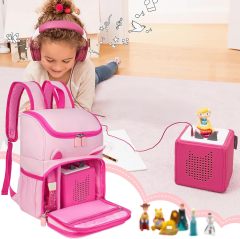 Travel Storage Backpack Bag fits for Tonies Figures Characters,Toniebox Headphones & Accessories