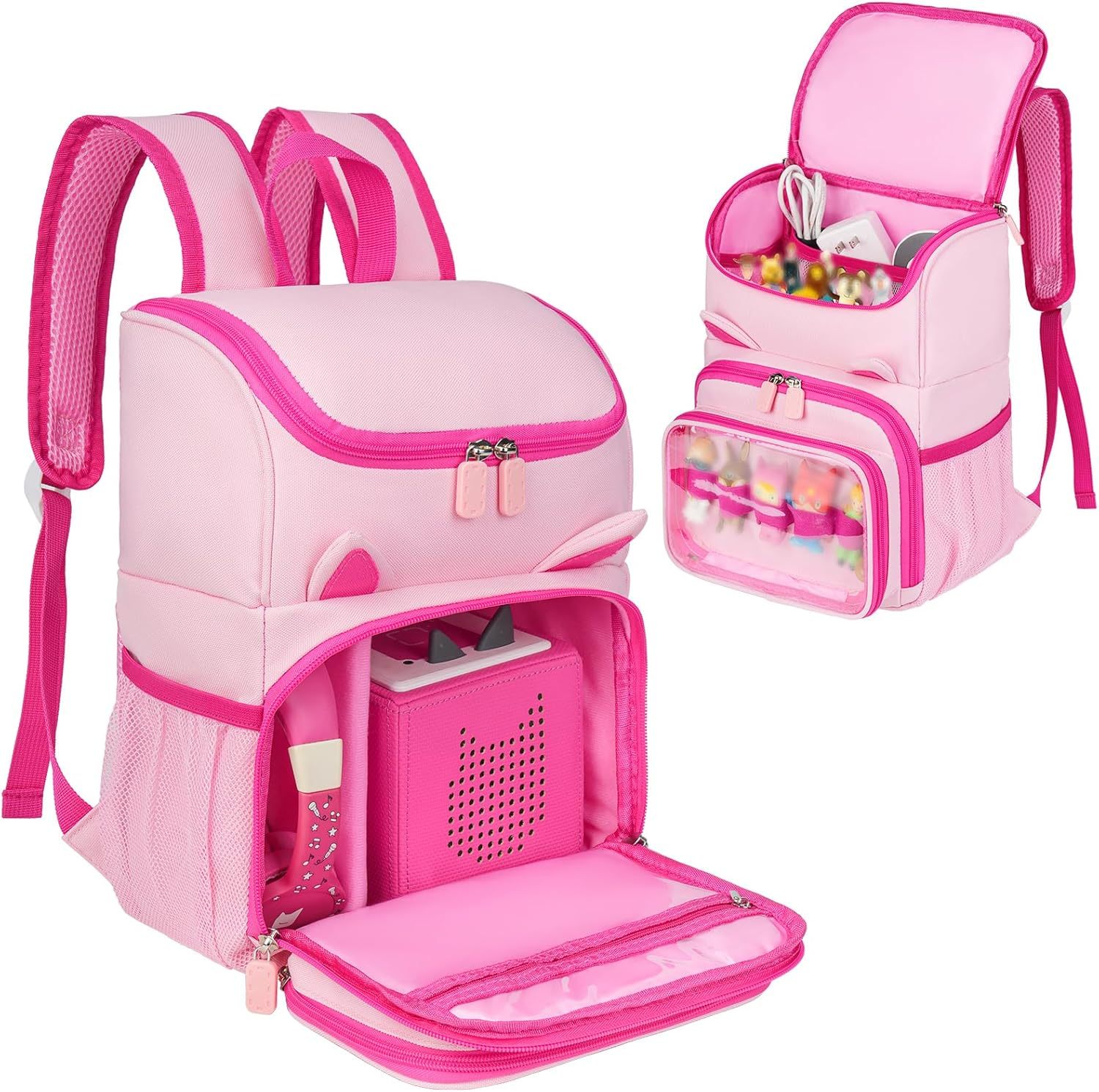 Travel Storage Backpack Bag fits for Tonies Figures Characters,Toniebox Headphones & Accessories