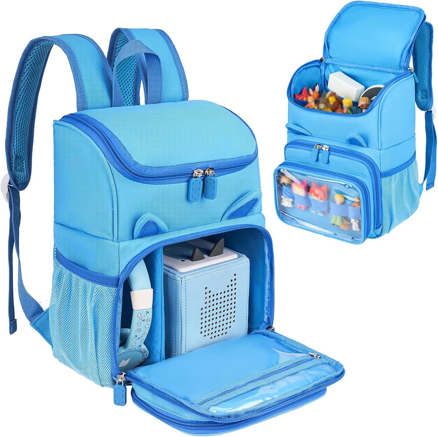 Travel Storage Backpack Bag fits for Tonies Figures Characters,Toniebox Headphones & Accessories