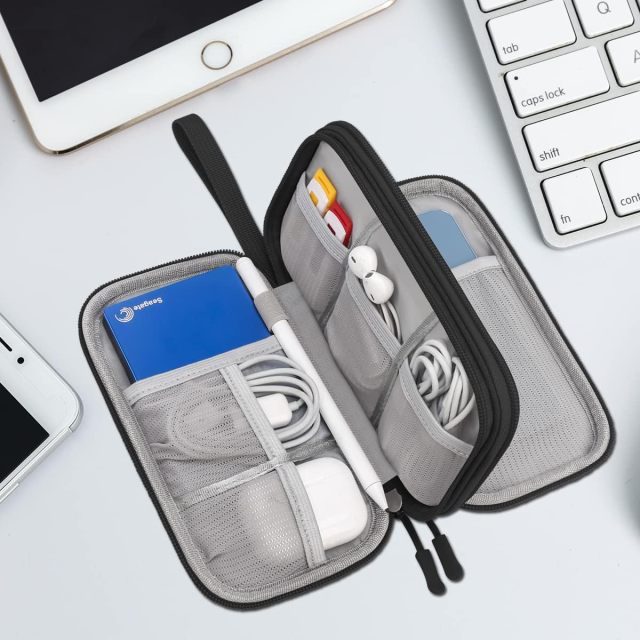 All-in-One Pouch for Cable, Cord, Charger, Phone, Earphone