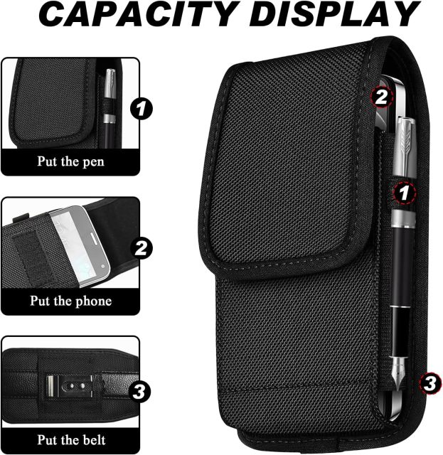 Cell Phone Pouch Nylon Belt Holster Case