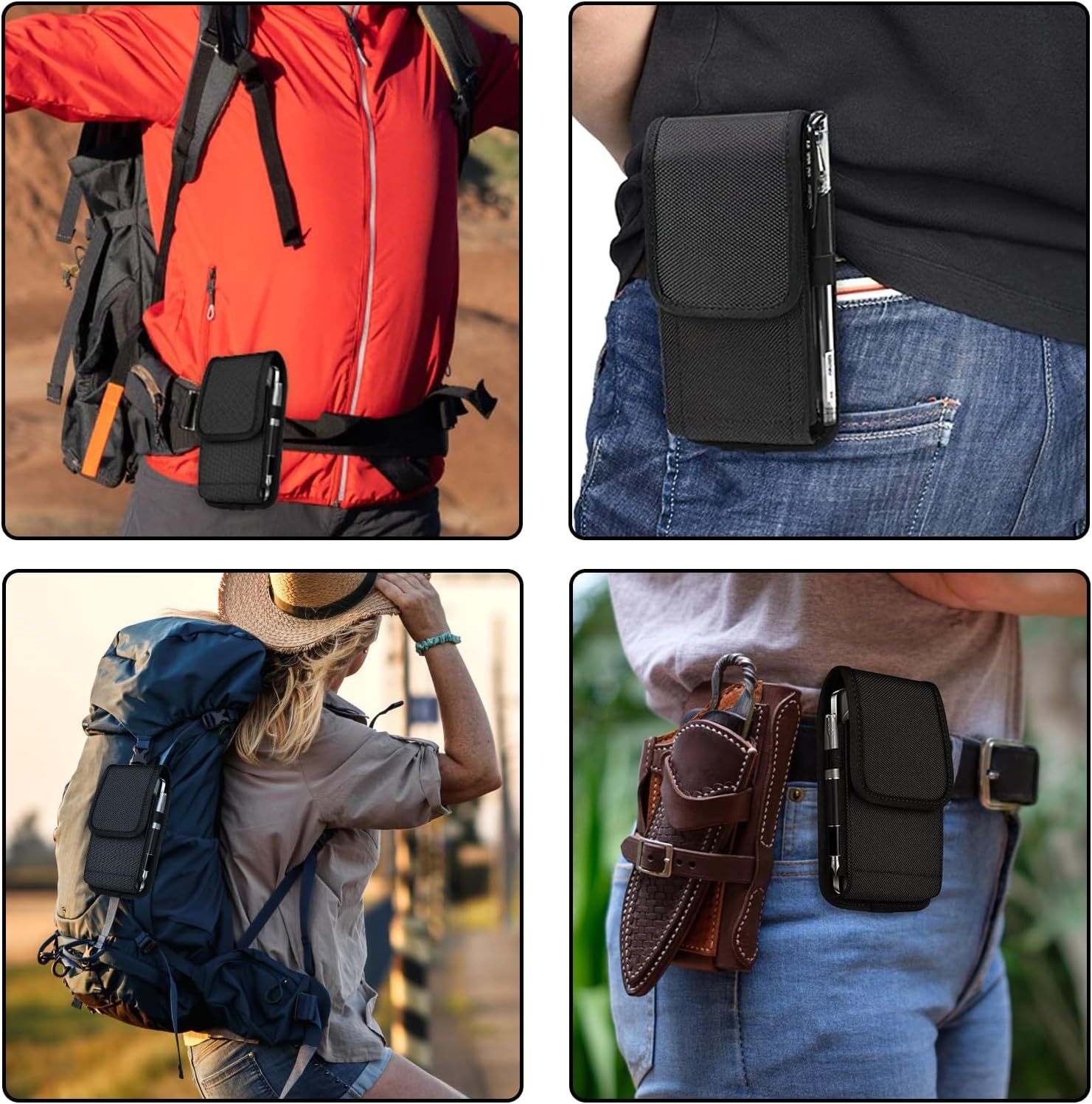 Cell Phone Pouch Nylon Belt Holster Case