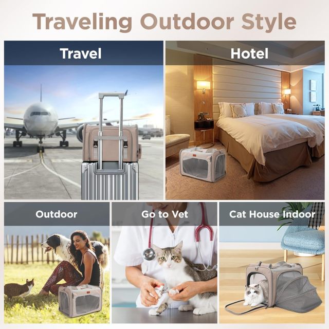Small Dog Carriers, Sturdy Pets Carriers Rabbits Bunny Puppies Cage Small Animals Outdoor Carry Kennel