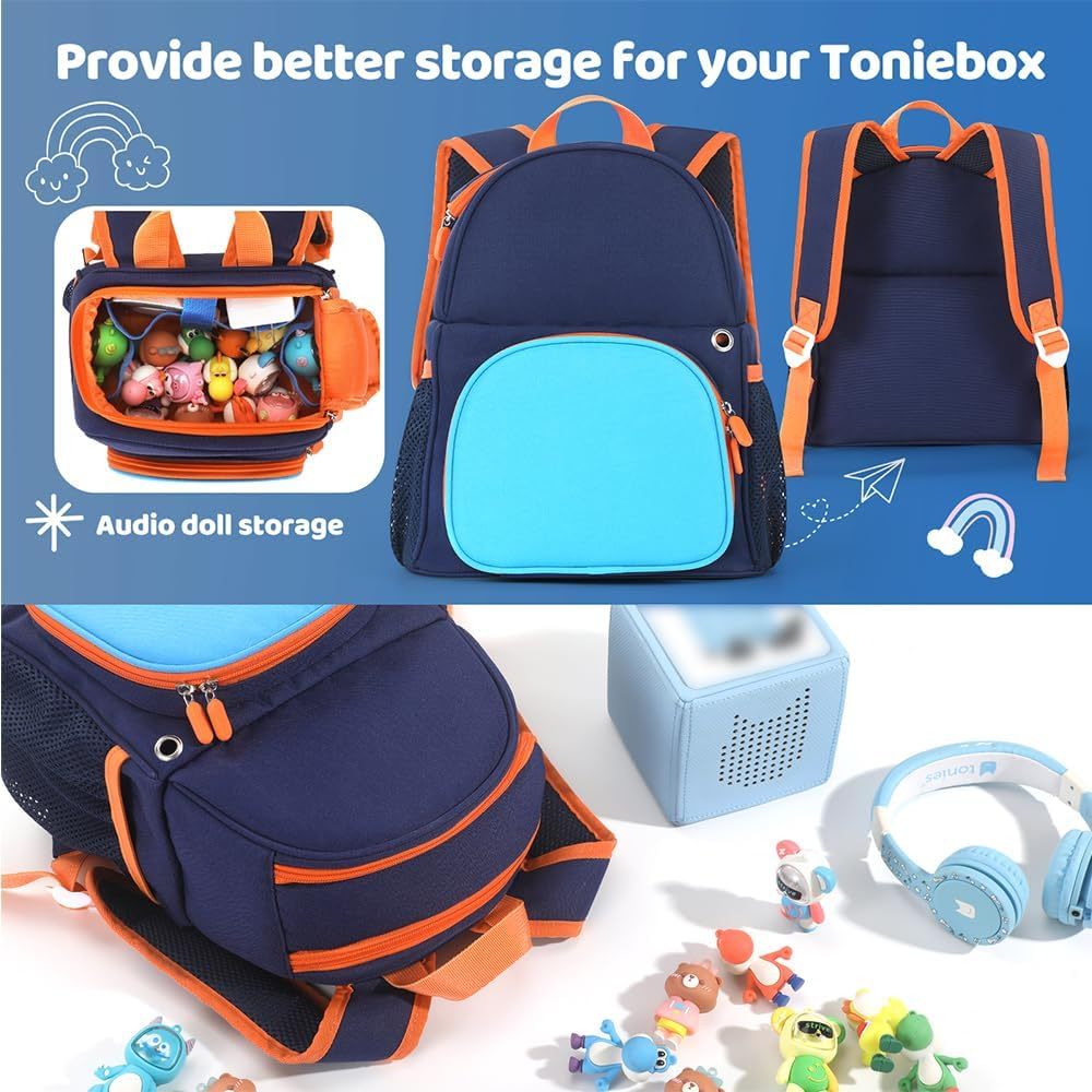 Figure Storage Backpack Bag Compatible with Toniebox 1/2 Audio Player, Tonies Figures and Other Accessories