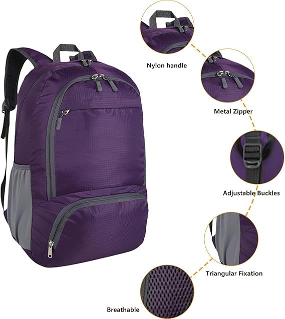Foldable Lightweight Travel Hiking Backpack