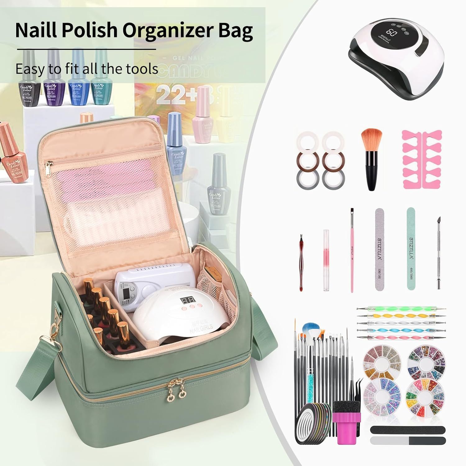 Nail Polish Organizer Case