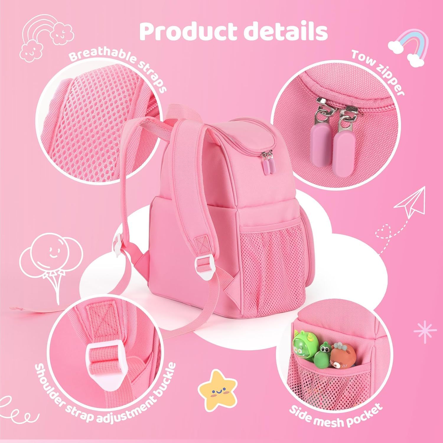 Figure Storage Backpack Bag Compatible with Toniebox 1/2 Audio Player, Tonies Figures and Other Accessories