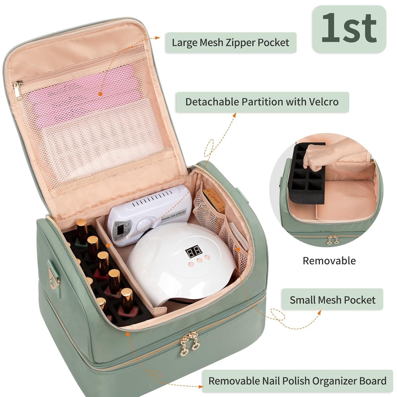 Nail Polish Organizer Case