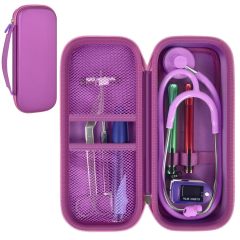 Stethoscope Case Compatible with 3M Littmann Classic III Monitoring/Lightweight II S.E/Cardiology IV Diagnostic/MDF Acoustica Stethoscopes, Extra Pocket for Doctor & Nurse Accessories