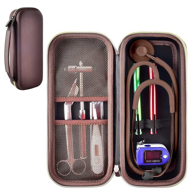 Stethoscope Case Compatible with 3M Littmann Classic III Monitoring/Lightweight II S.E/Cardiology IV Diagnostic/MDF Acoustica Stethoscopes, Extra Pocket for Doctor & Nurse Accessories