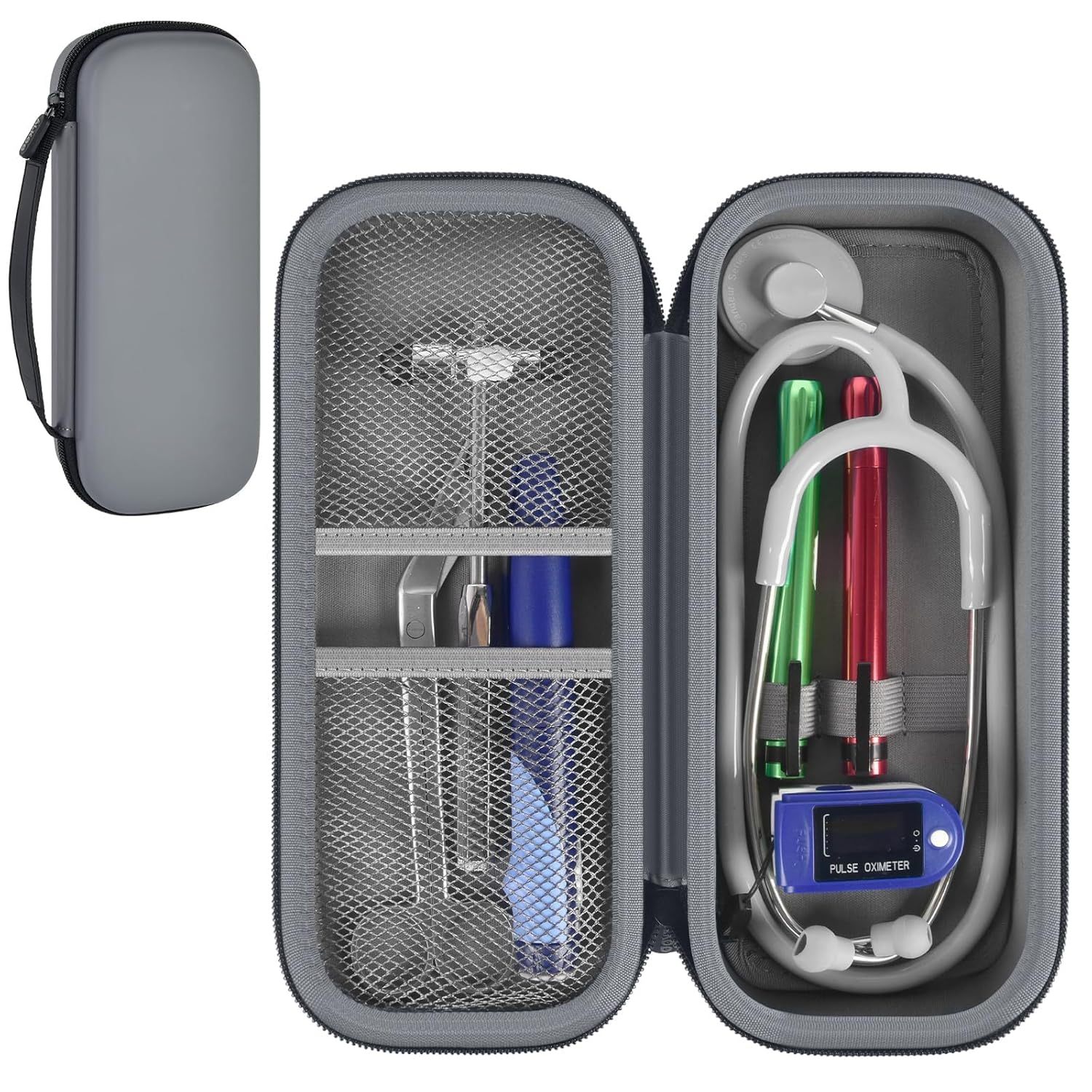 Stethoscope Case Compatible with 3M Littmann Classic III Monitoring/Lightweight II S.E/Cardiology IV Diagnostic/MDF Acoustica Stethoscopes, Extra Pocket for Doctor & Nurse Accessories