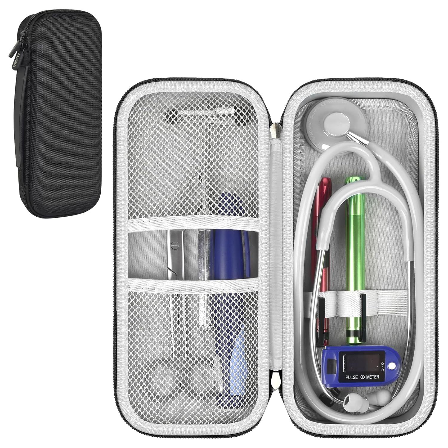 Stethoscope Case Compatible with 3M Littmann Classic III Monitoring/Lightweight II S.E/Cardiology IV Diagnostic/MDF Acoustica Stethoscopes, Extra Pocket for Doctor & Nurse Accessories