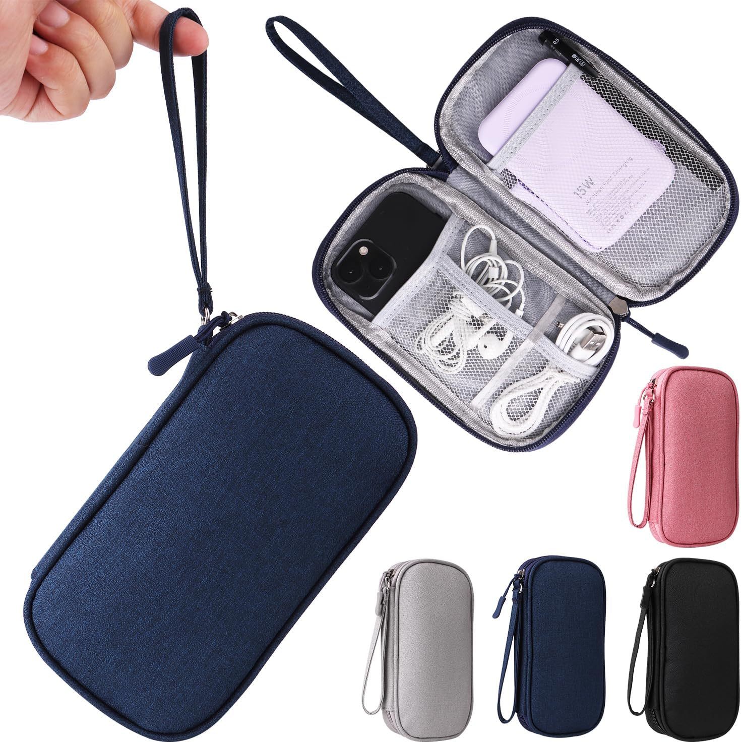 Universal Cable Organizer - Electronics Accessories Bag for Charger, Phone, Memory Card & Travel Gadgets