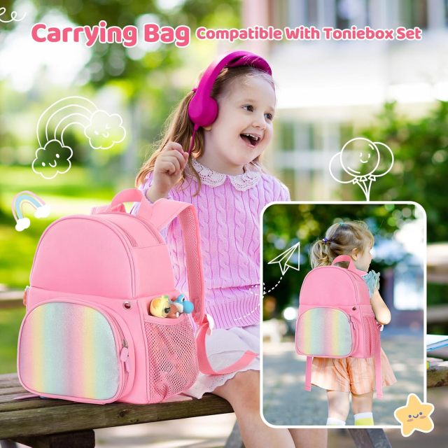 Figure Storage Backpack Bag Compatible with Toniebox 1/2 Audio Player, Tonies Figures and Other Accessories