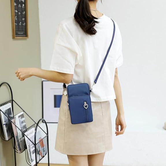 Mini Mobile Phone Pouch Purses with Crossbody Strap and Wallet