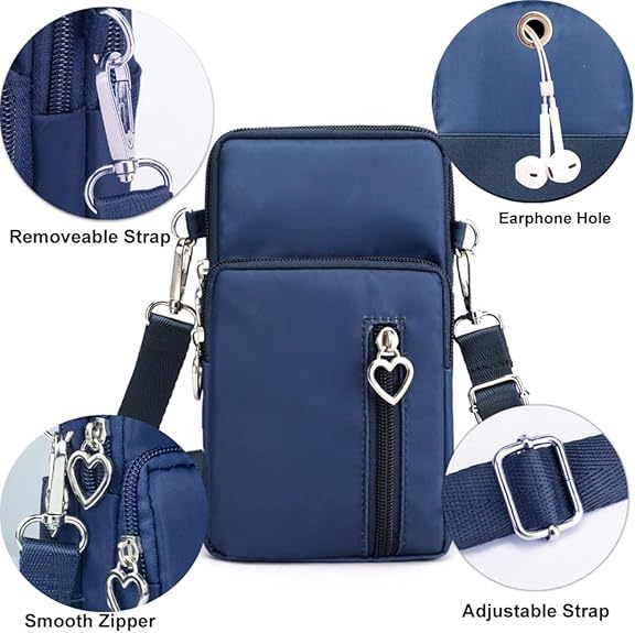 Mini Mobile Phone Pouch Purses with Crossbody Strap and Wallet