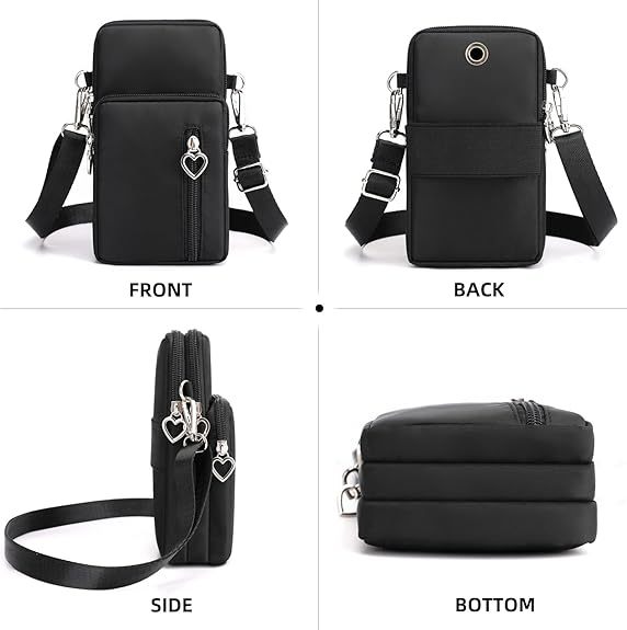 Mini Mobile Phone Pouch Purses with Crossbody Strap and Wallet