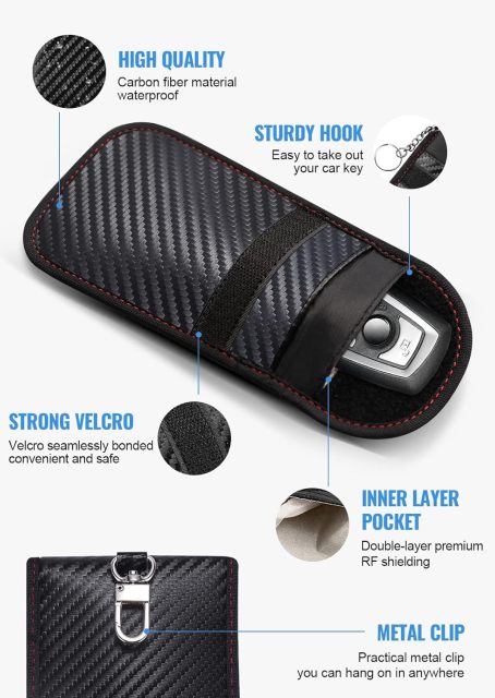 Faraday Signal Blocking Pouch for Car Keys