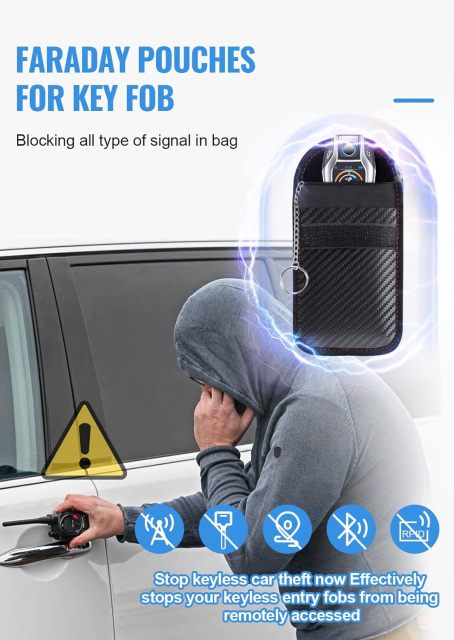 Faraday Signal Blocking Pouch for Car Keys