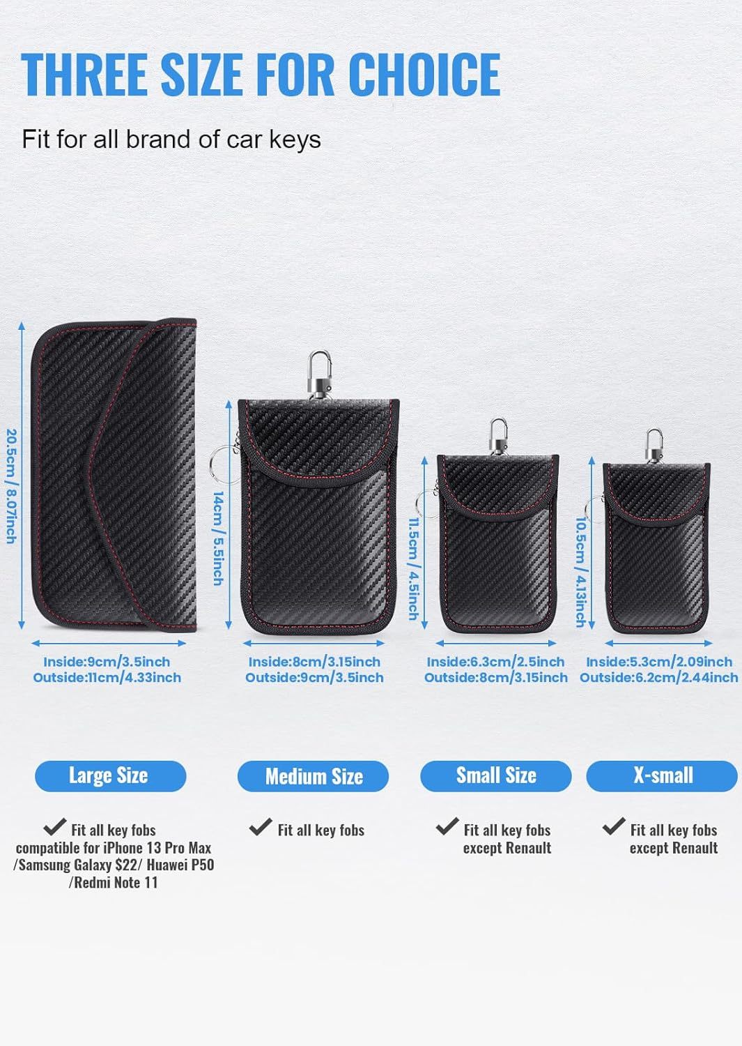 Faraday Signal Blocking Pouch for Car Keys