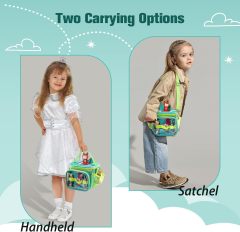 Carrying Case for Toniebox, Portable Storage Travel Bag for Tonies Figures Charging Station with Shoulder Strap Handle & Toniebox Ears Cover
