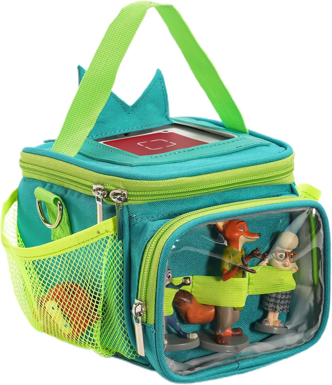 Carrying Case for Toniebox, Portable Storage Travel Bag for Tonies Figures Charging Station with Shoulder Strap Handle & Toniebox Ears Cover
