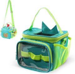 Carrying Case for Toniebox, Portable Storage Travel Bag for Tonies Figures Charging Station with Shoulder Strap Handle & Toniebox Ears Cover