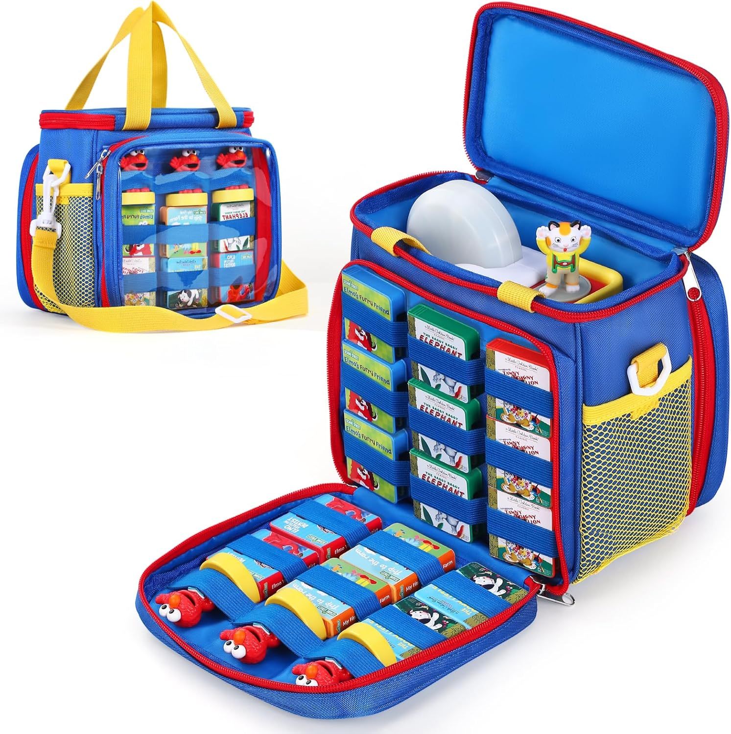Portable Storage Bag for Story Books, Audio Play & Character with Handle and Shoulder Strap