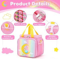 Portable Storage Bag for Story Books, Audio Play & Character with Handle and Shoulder Strap