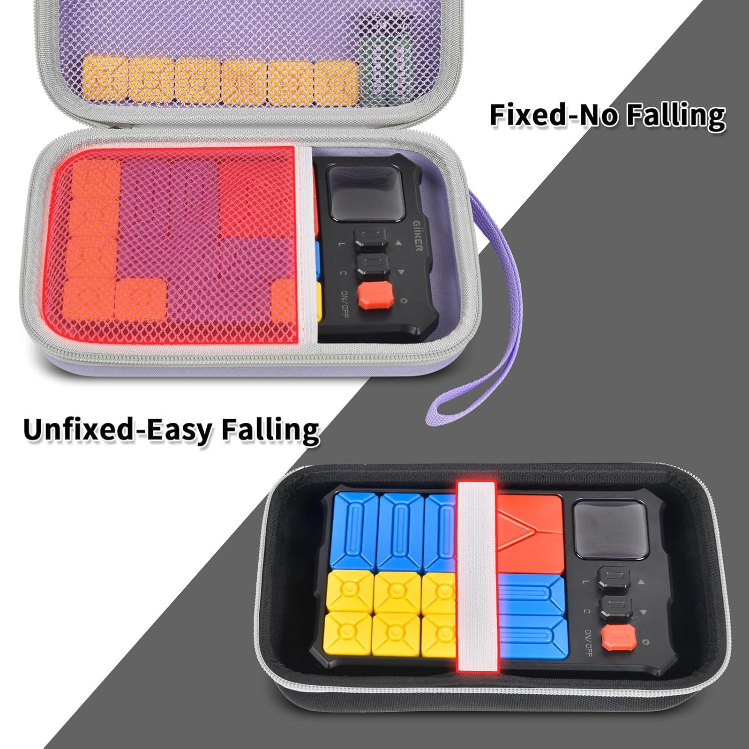 Hard Case Compatible with Giiker Super Slide Brain Games, Brain Teaser Puzzles Organizer Storage Bag