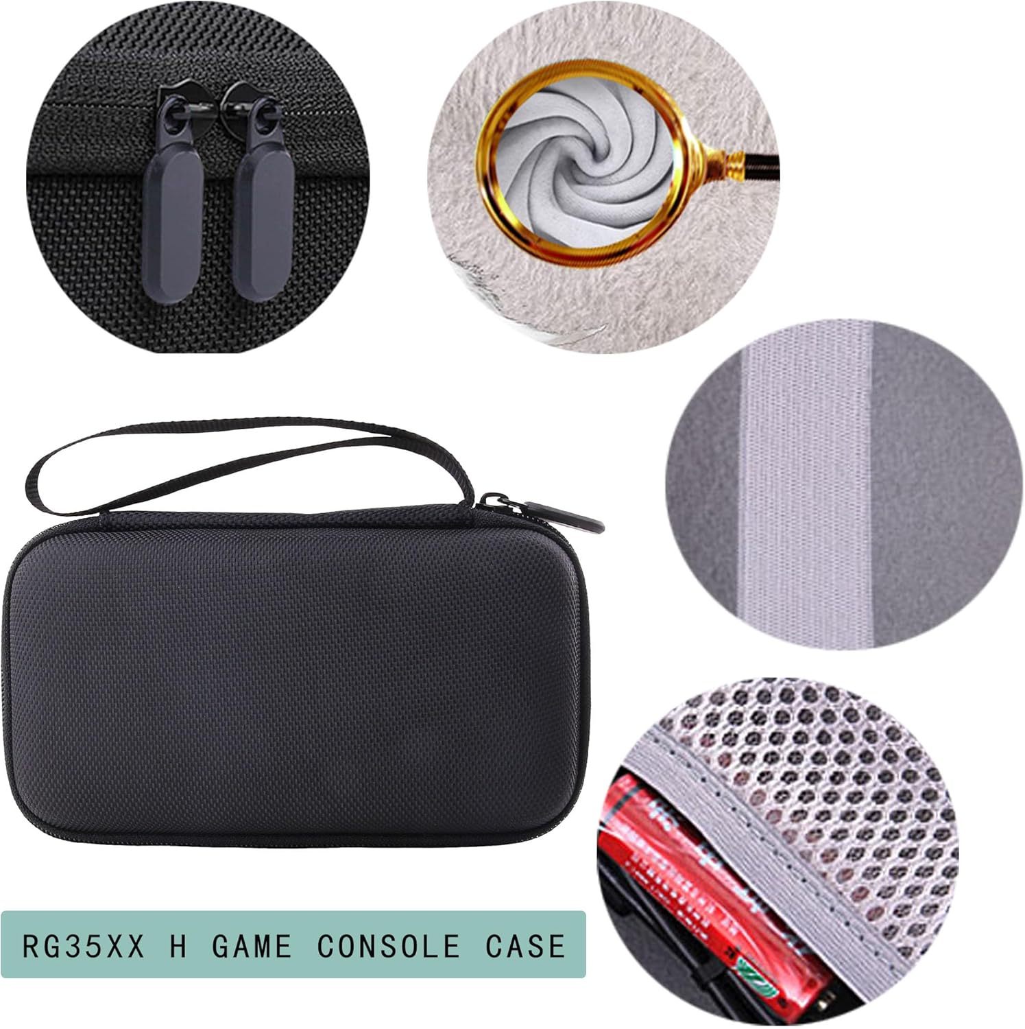 Hard EVA Carrying Case Compatible with RG35XX H Retro Handheld Game Console Pouch