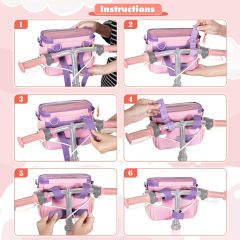 Custom Handlebar Bag for Children, Cute Bicycle Basket, Balance Bike Bag, Suitable for Most Handlebars, Tricycles, Scooter Bag with Shoulder Strap