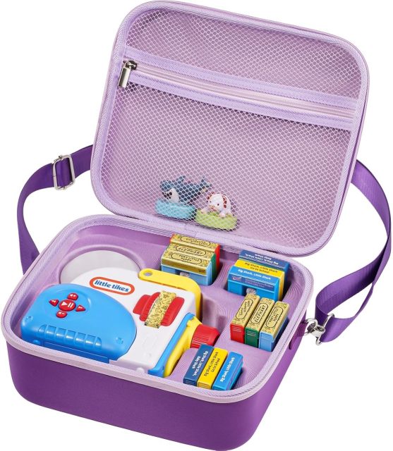 Hard Carrying Case for Little Tikes Story Dream Machine Starter Set, Kids Large Toy Bag Travel Portable Storage Box for Boy/ Girl Littles Character Books