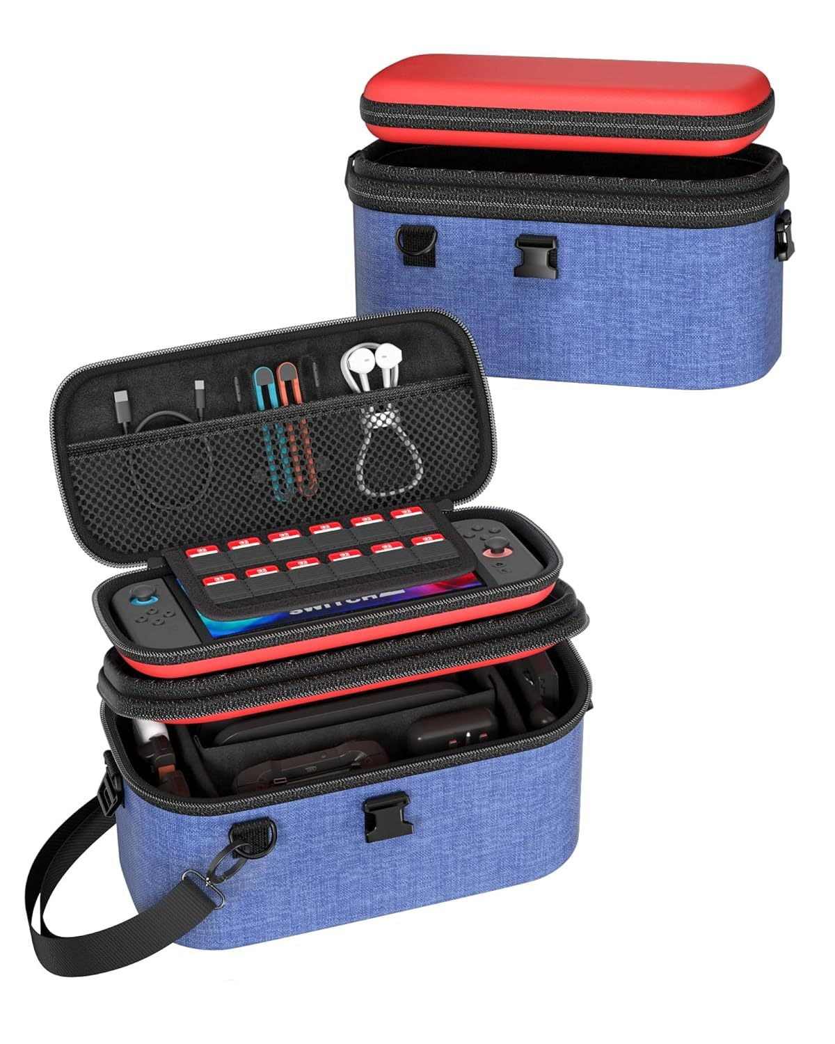All-in-One Carrying Case for Nintendo Switch 2, Dual-Layer Hard Shell Travel Bag for Console, Dock, Controllers & Accessories