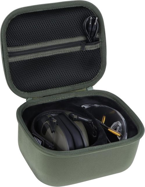 Storage Case Compatible with Walkers Razor Slim/Howard Leight Honeywell Impact Sport/PROHEAR 066 030 Electronic Shooting Earmuffs Hearing Protection Muffs