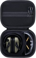 Storage Case Compatible with Walkers Razor Slim/Howard Leight Honeywell Impact Sport/PROHEAR 066 030 Electronic Shooting Earmuffs Hearing Protection Muffs