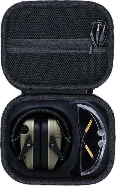 Storage Case Compatible with Walkers Razor Slim/Howard Leight Honeywell Impact Sport/PROHEAR 066 030 Electronic Shooting Earmuffs Hearing Protection Muffs