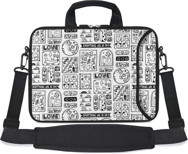 Custom Messenger Bag Carrying Case with Handle Accessory Pocket fits 7 to 10-Inch Laptops/ Notebook/ Kids Tablet