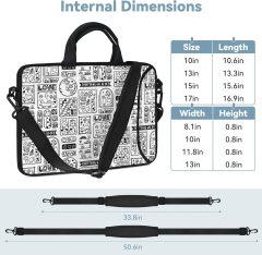 Custom Messenger Bag Carrying Case with Handle Accessory Pocket fits 7 to 10-Inch Laptops/ Notebook/ Kids Tablet