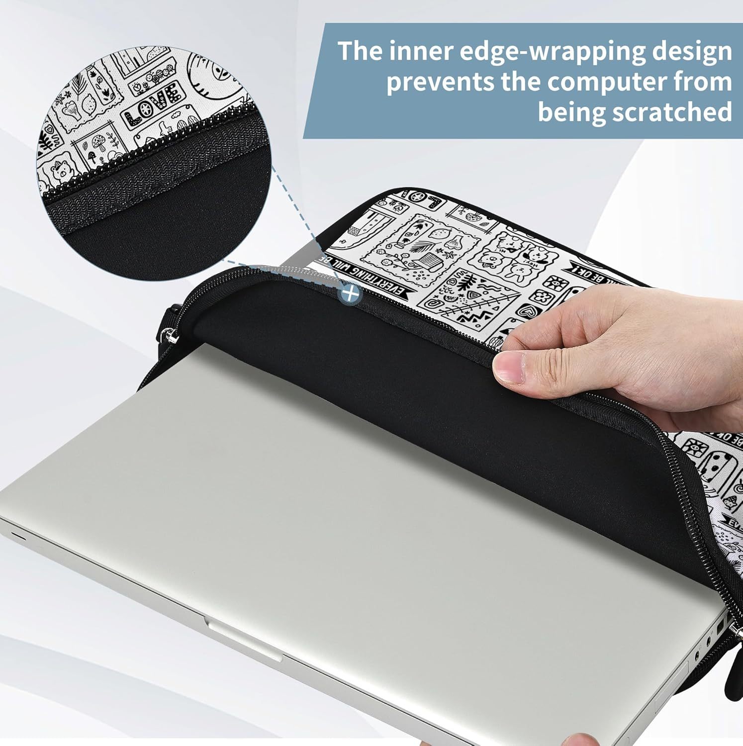Custom Messenger Bag Carrying Case with Handle Accessory Pocket fits 7 to 10-Inch Laptops/ Notebook/ Kids Tablet