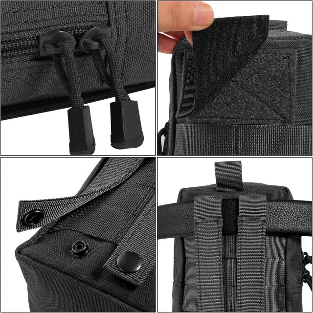 Molle Pouches - Tactical Compact Water-Resistant EDC Pouch Bag Small Utility Pouch
