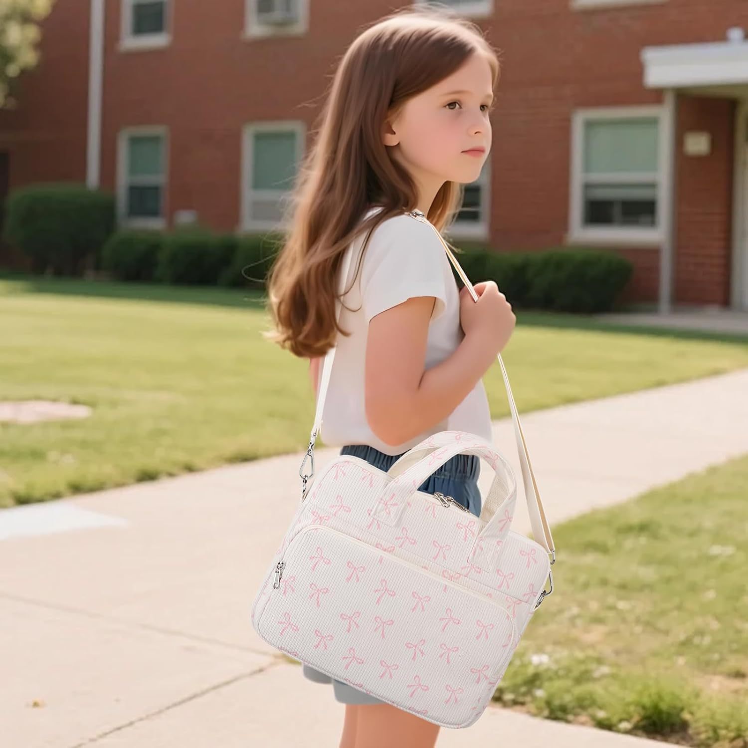 Kids Tablet Carrying Sleeve - 12.5 Inch Protective Bag with Shoulder Strap