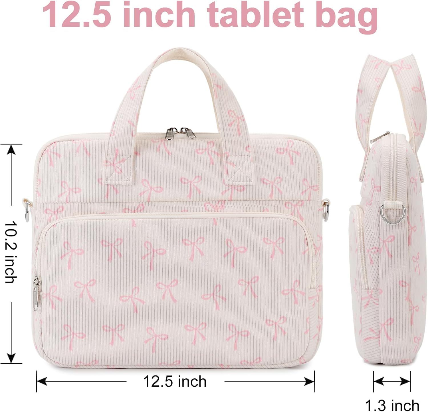 Kids Tablet Carrying Sleeve - 12.5 Inch Protective Bag with Shoulder Strap