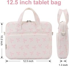 Kids Tablet Carrying Sleeve - 12.5 Inch Protective Bag with Shoulder Strap