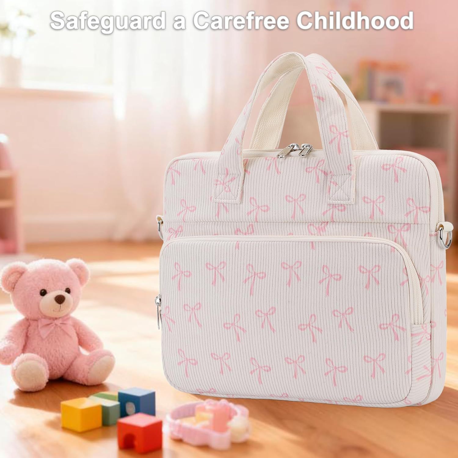 Kids Tablet Carrying Sleeve - 12.5 Inch Protective Bag with Shoulder Strap
